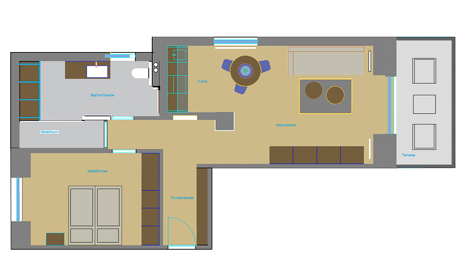 Grundriss der Wohnung